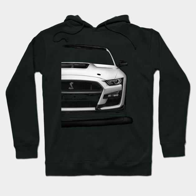 Ford Mustang GT500 - high contrast Hoodie by mal_photography